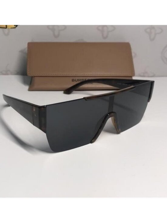 New Authentic Burberry B-4291 Shield Sunglasses – Dark Havana / Dark Grey, Unise main image 4